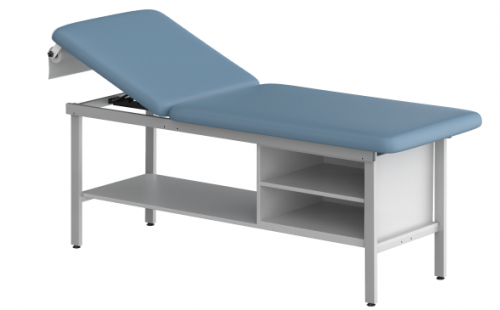 H-Brace Steel Base Style Treatment Adjustable Backrest Table with Shelving