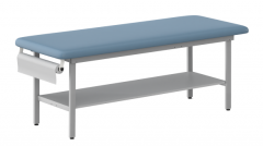 STEEL CONSTRUCTION TREATMENT TABLES H-Brace Steel Base Style Treatment Table with Full Shelf