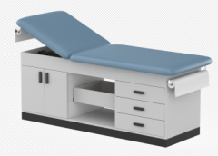 Cabinet style examination table and treatment table