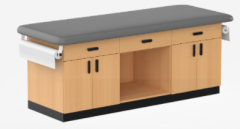 Cabinet style exam table and family practice exam table