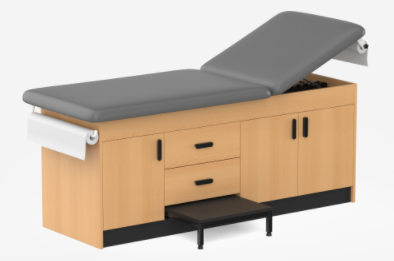 Cabinet Style Treatment Table Family Practice Exam Table with Step Stool,Storage