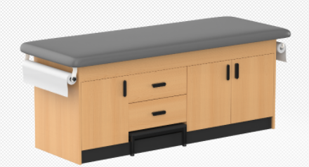 Cabinet Style Treatment Table with 2 Drawers & 3 Doors