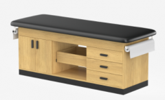 Cabinet style examination table and medical table