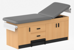 Cabinet Style Treatment Table Family Practice Exam Table with Step Stool,Storage