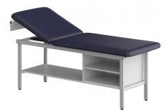 H-Brace Steel Base Style Treatment Adjustable Backrest Table with Shelving