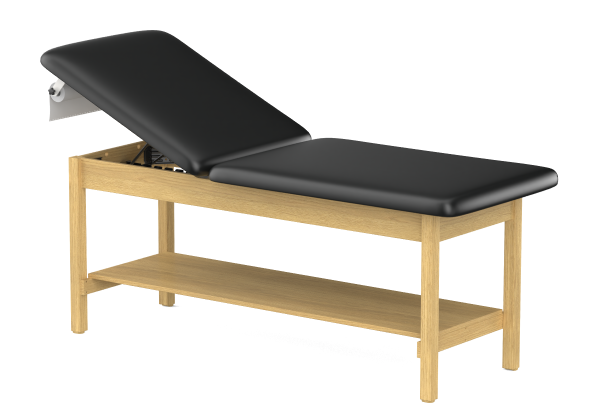H-Brace Hardwood Leg style Classic Exam Couch Backrest Adjustable Treatment Table