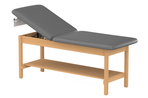 H-Brace Hardwood Leg style Classic Exam Couch Backrest Adjustable Treatment Table