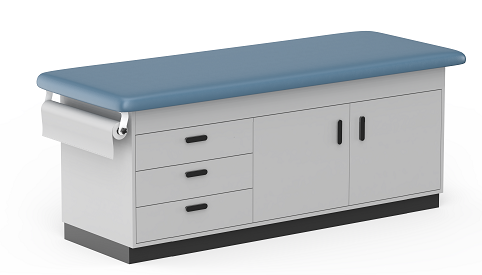 Cabinet style exam table space saver exam table