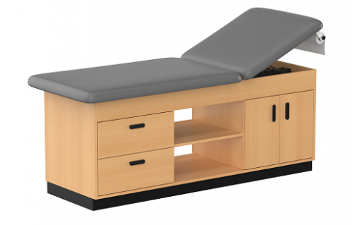 Cabinet Style Treatment Table with 3 Drawers & 2 Doors