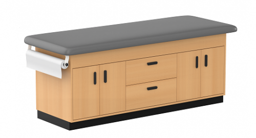 Cabinet Style Treatment Table with 2 Drawers & 4 Doors