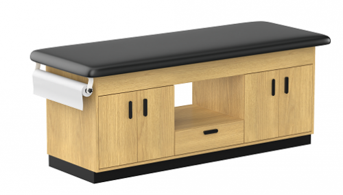 Clinic 3-Cabinet Style Treatment Table with 1 Drawers & 4 Doors