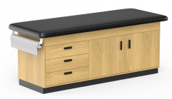 Cabinet style exam table space saver exam table