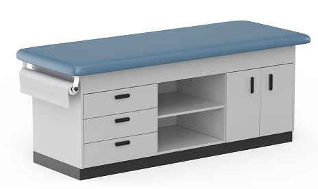Cabinet Style Treatment Table with 3 Drawers & 2 Doors