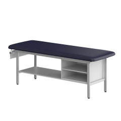 CLINIC-1 SERIES STEEL CONSTRUCTION TREATMENT TABLES WITH SHELVING