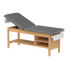 CLINIC-2 SERIES HARDWOOD LEG SUPPORT TREATMENT TABLES WITH BACKREST