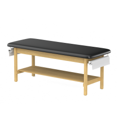 CLINIC-2 SERIES HARDWOOD LEG SUPPORT TREATMENT TABLES WITH FULL SHELF