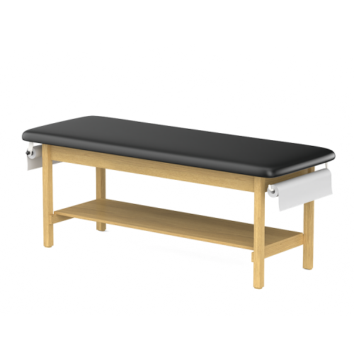 CLINIC-2 SERIES HARDWOOD LEG SUPPORT TREATMENT TABLES WITH FULL SHELF