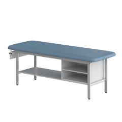 CLINIC-1 SERIES STEEL CONSTRUCTION TREATMENT TABLES WITH SHELVING